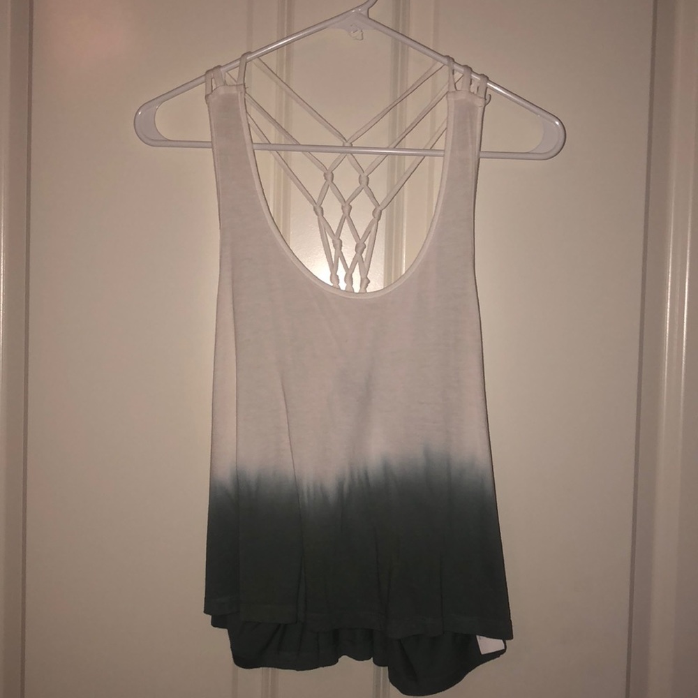 green & white tank ! only worn once !!!!